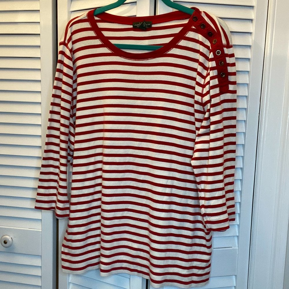 LRL Lauren Jeans co. women long sleeve tshirt 2X
